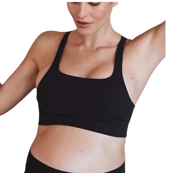 FP Movement x Hatch Never Better Square Neck Maternity Bra Black NEW Activewear - Picture 1 of 11